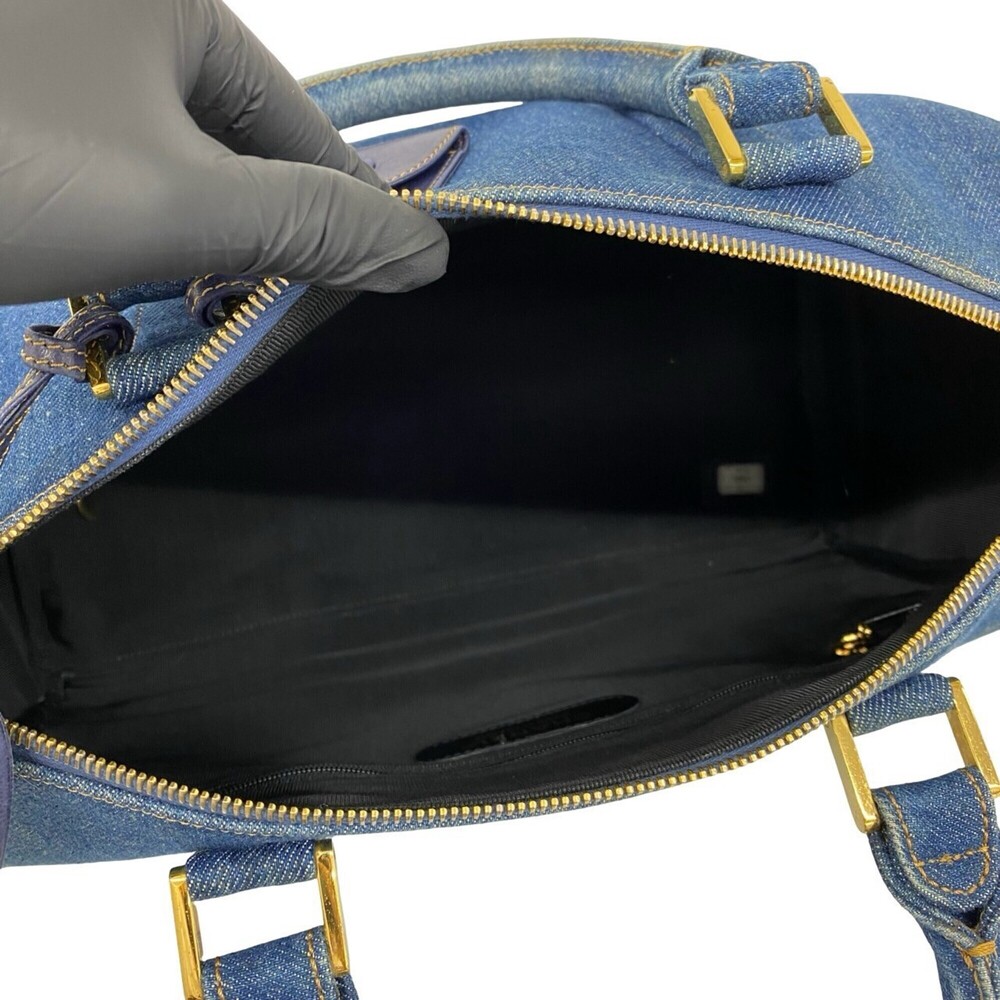CHANEL Vintage Coco Mark Denim 2-Way Shoulder Bag/Handbag, Blue 32305 - Picture 9 of 10